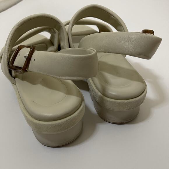Vince. Bowie Lug Sandal in Moonlight White Leather strappy platform sandals 9.5 - Picture 5 of 7
